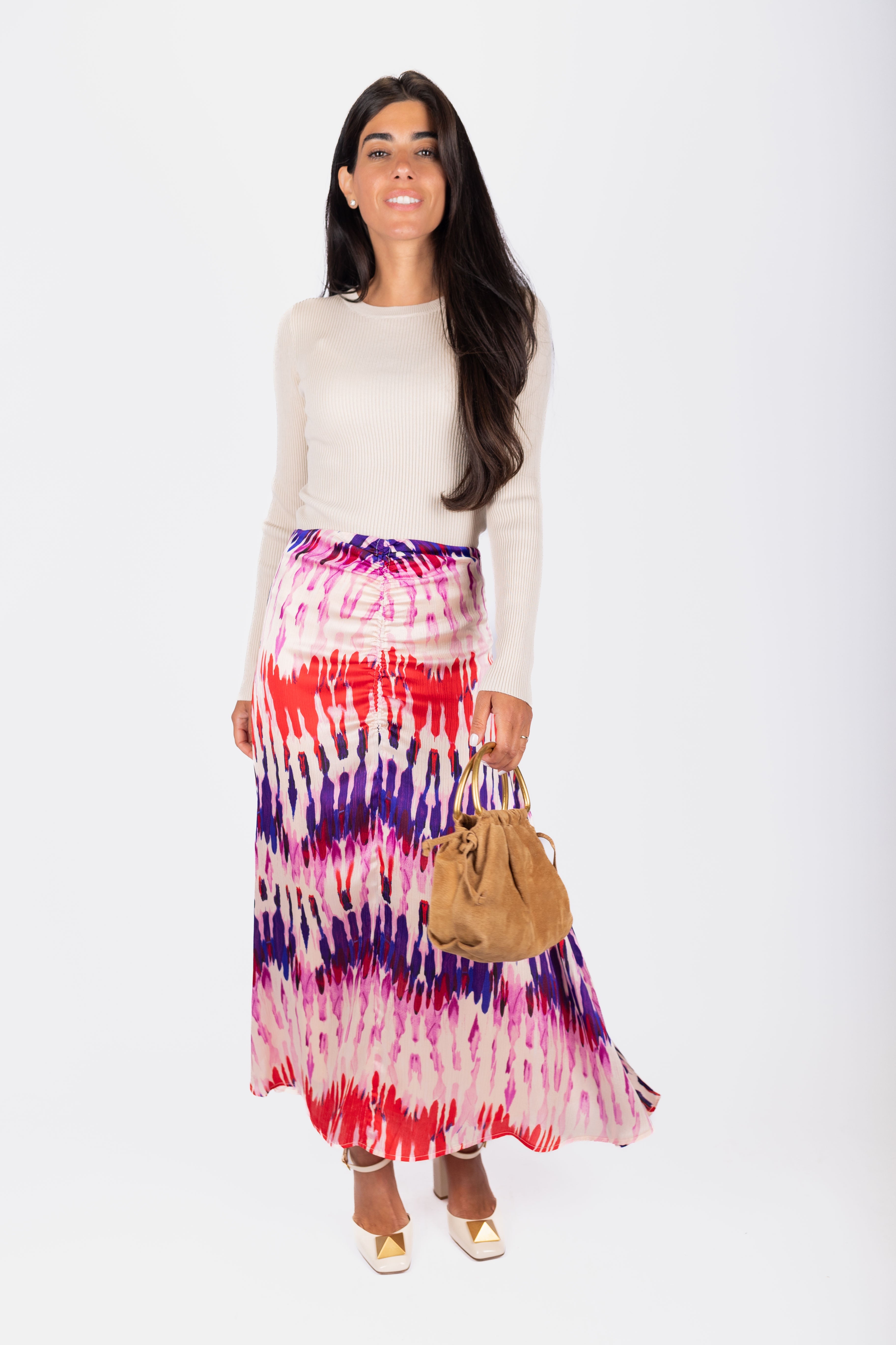 Sylvie Skirt (Purple Multi) - Glamourous Grace