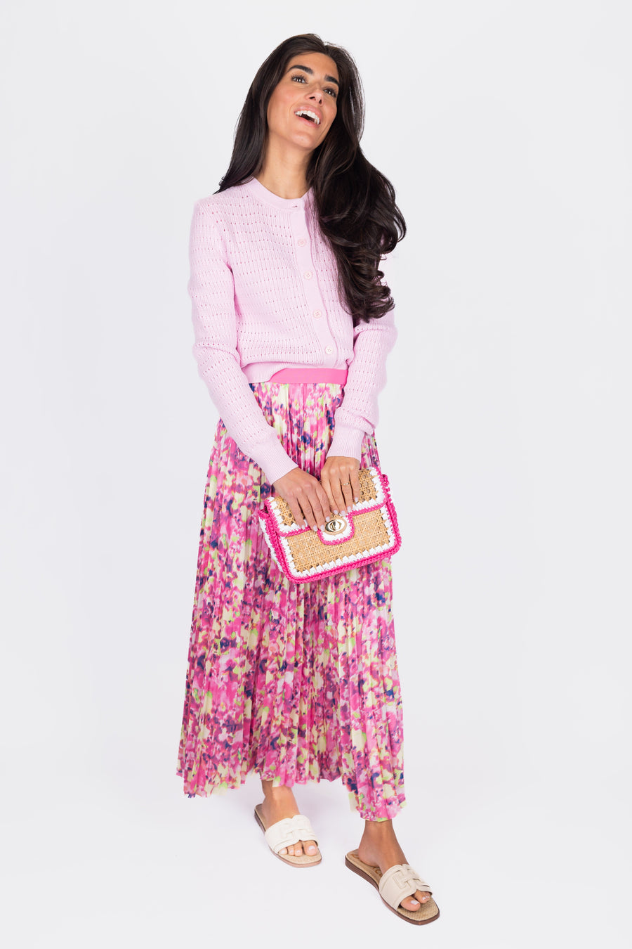 Paige Cardigan (Pink Blush) - Glamourous Grace