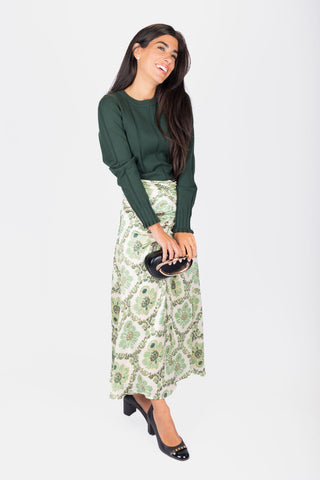 Sylvie Skirt (Green Flower)