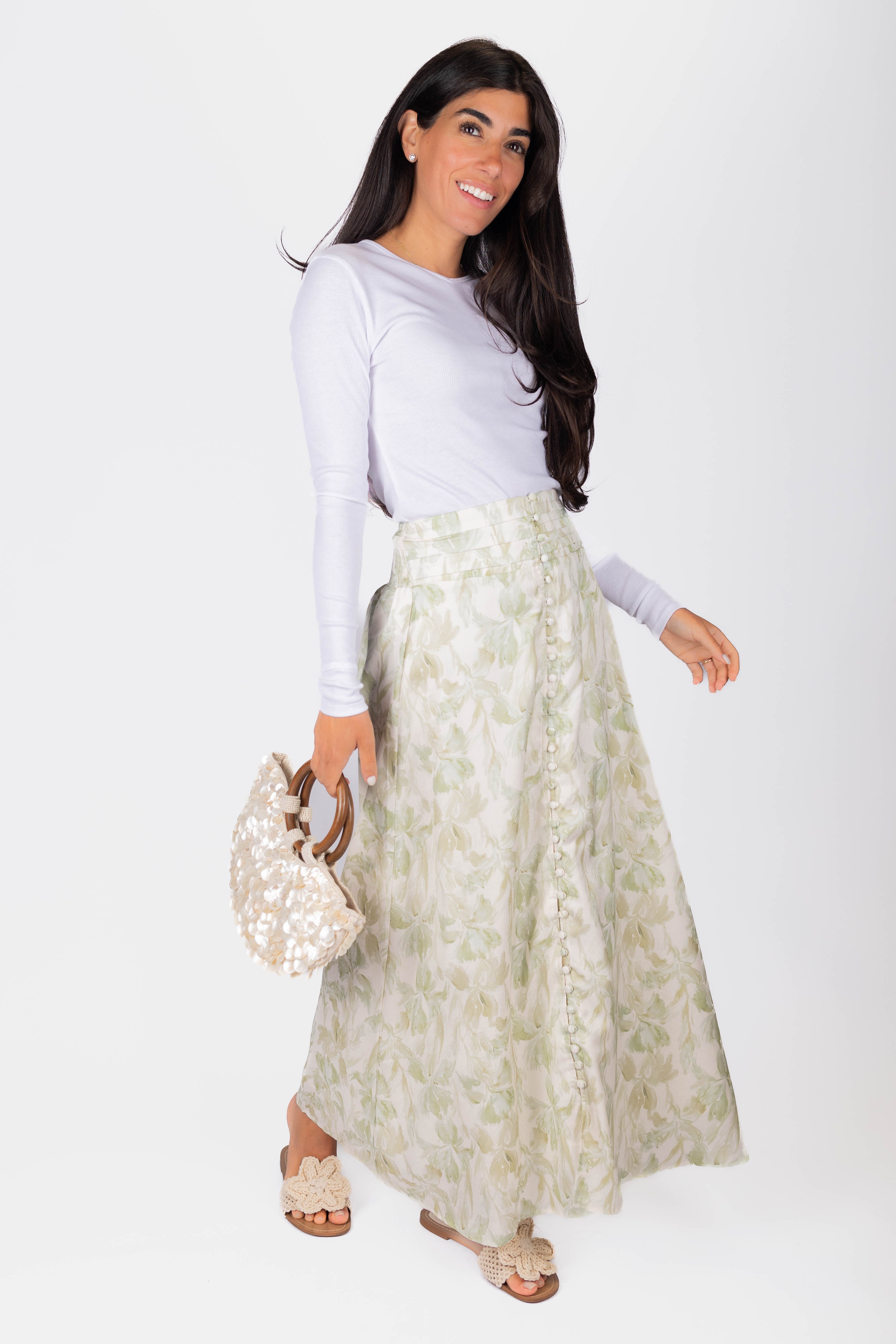 Josephine Skirt (Green) - Glamourous Grace