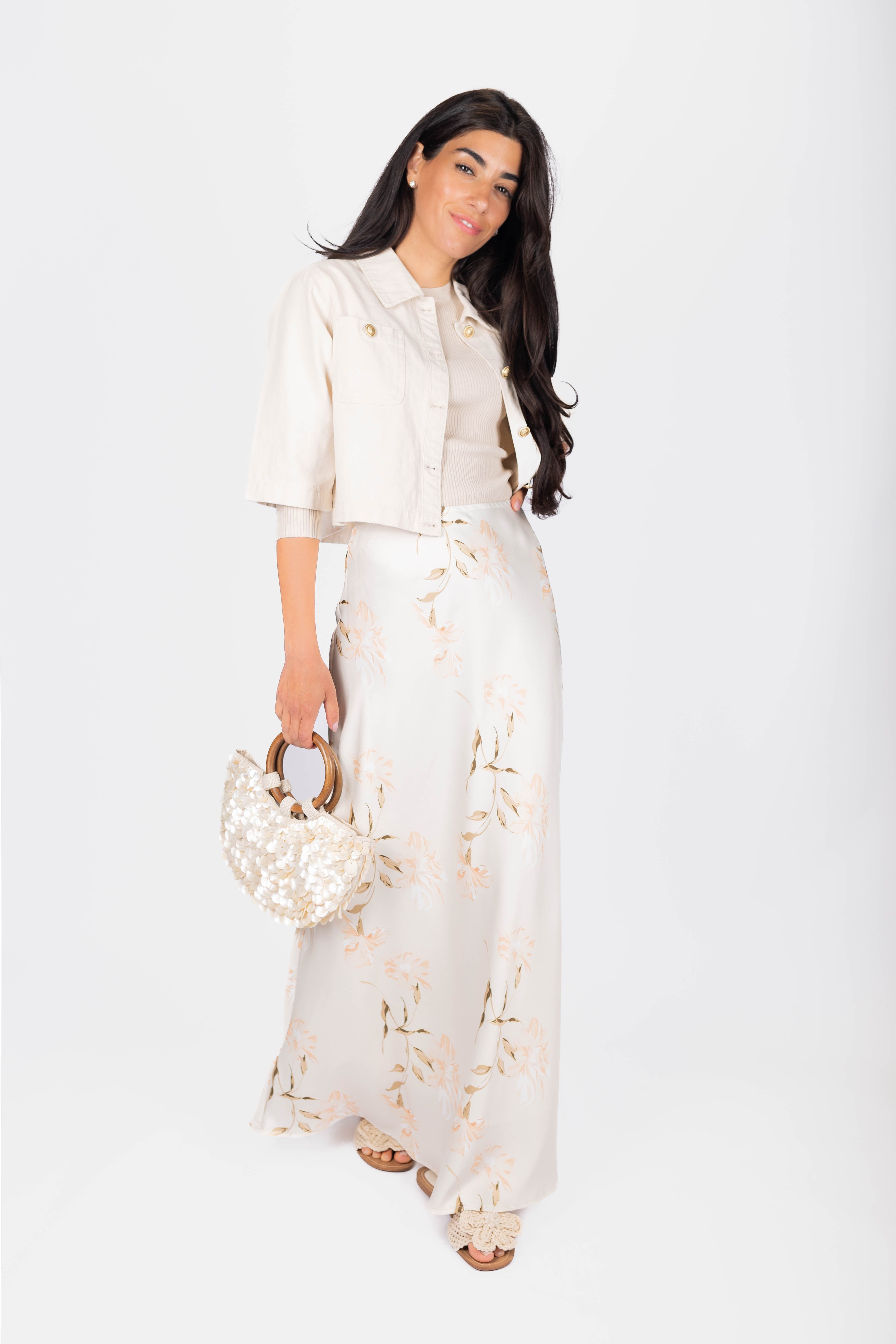 Lisa Skirt 36" (Cream) - Glamourous Grace