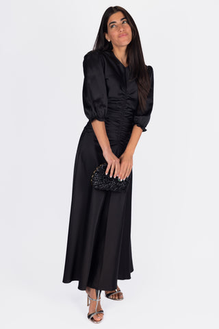 Audrey Dress Short Sleeve (Black Solid)