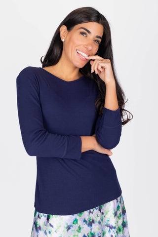 Romi Tee 3/4 Sleeve (Navy)