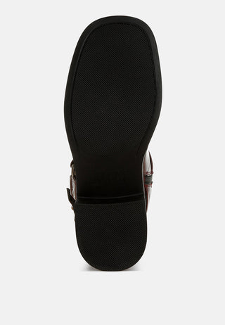 Caribou Harness Detail Biker Boots