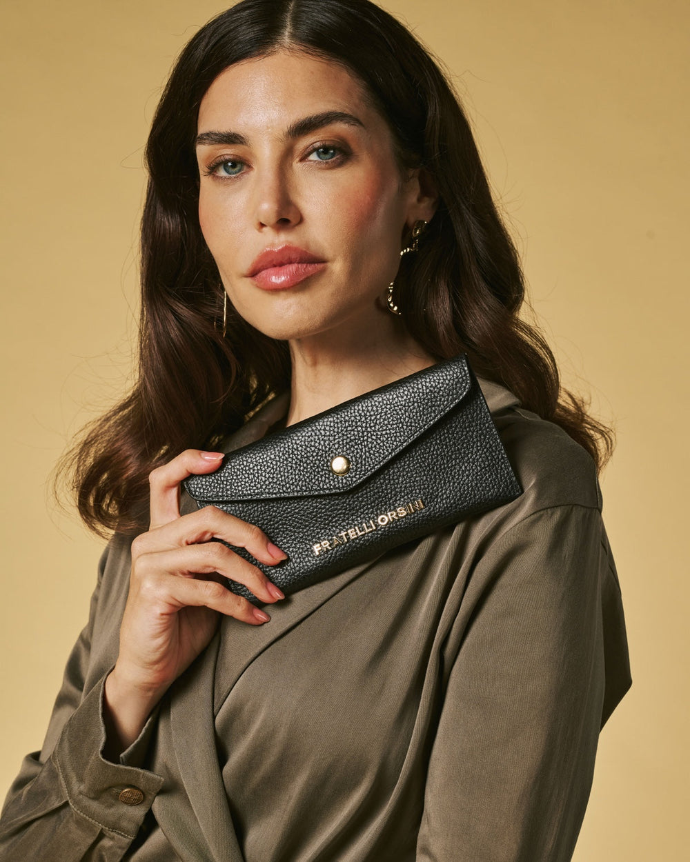 Carmina (black) - Italian calf leather women’s wallet - Glamourous Grace