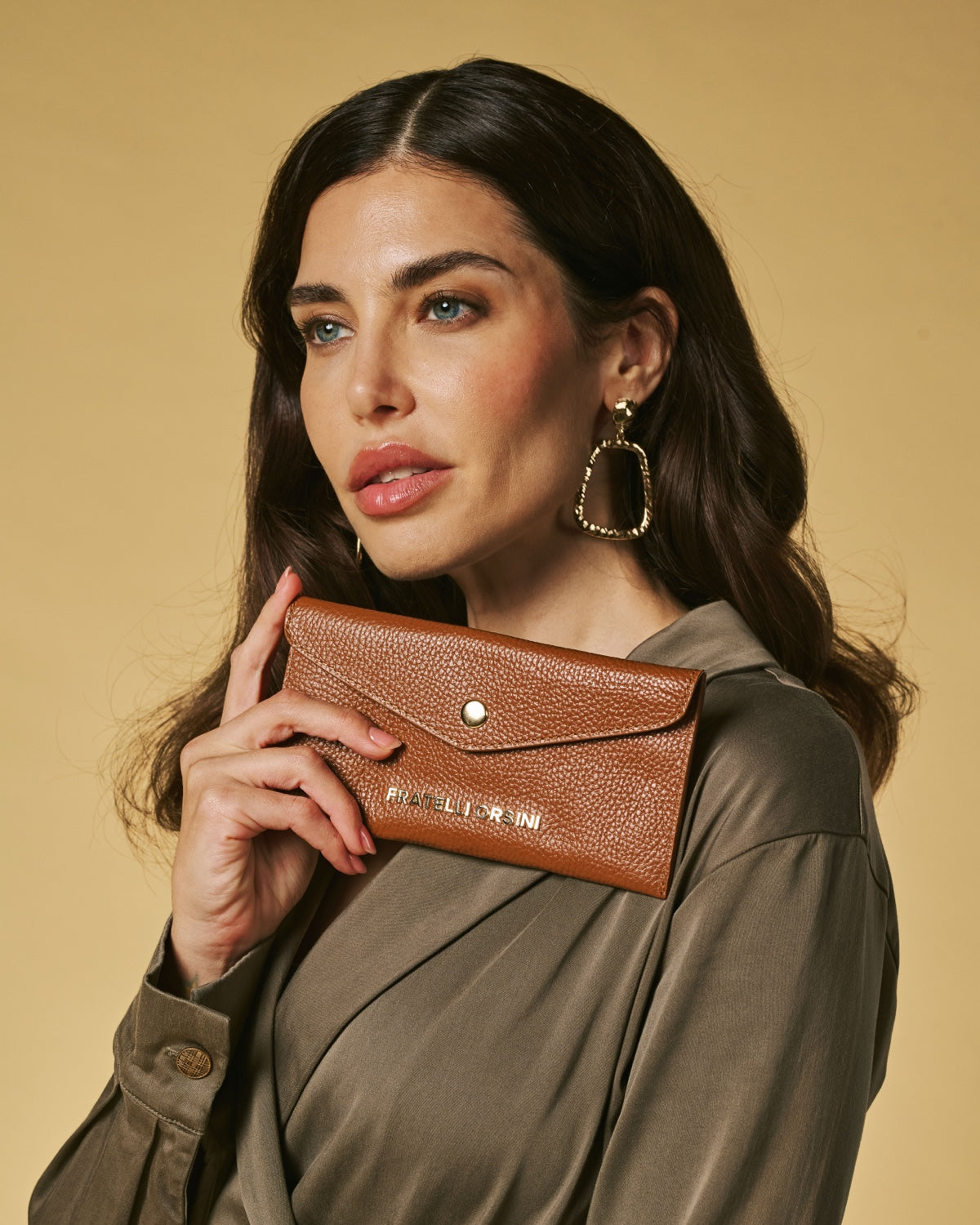 Carmina (cognac) - Italian calf leather women’s wallet - Glamourous Grace