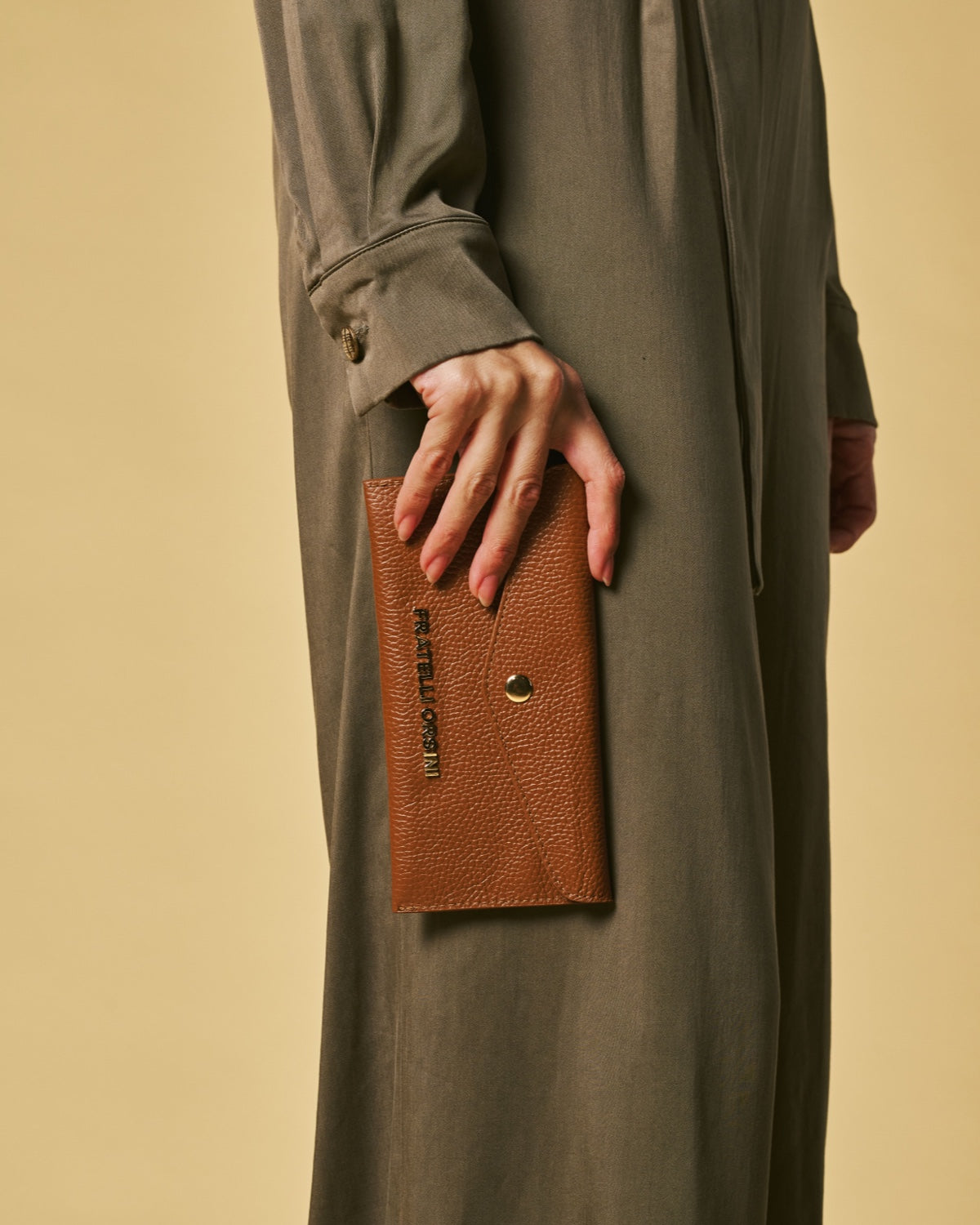 Carmina (cognac) - Italian calf leather women’s wallet - Glamourous Grace