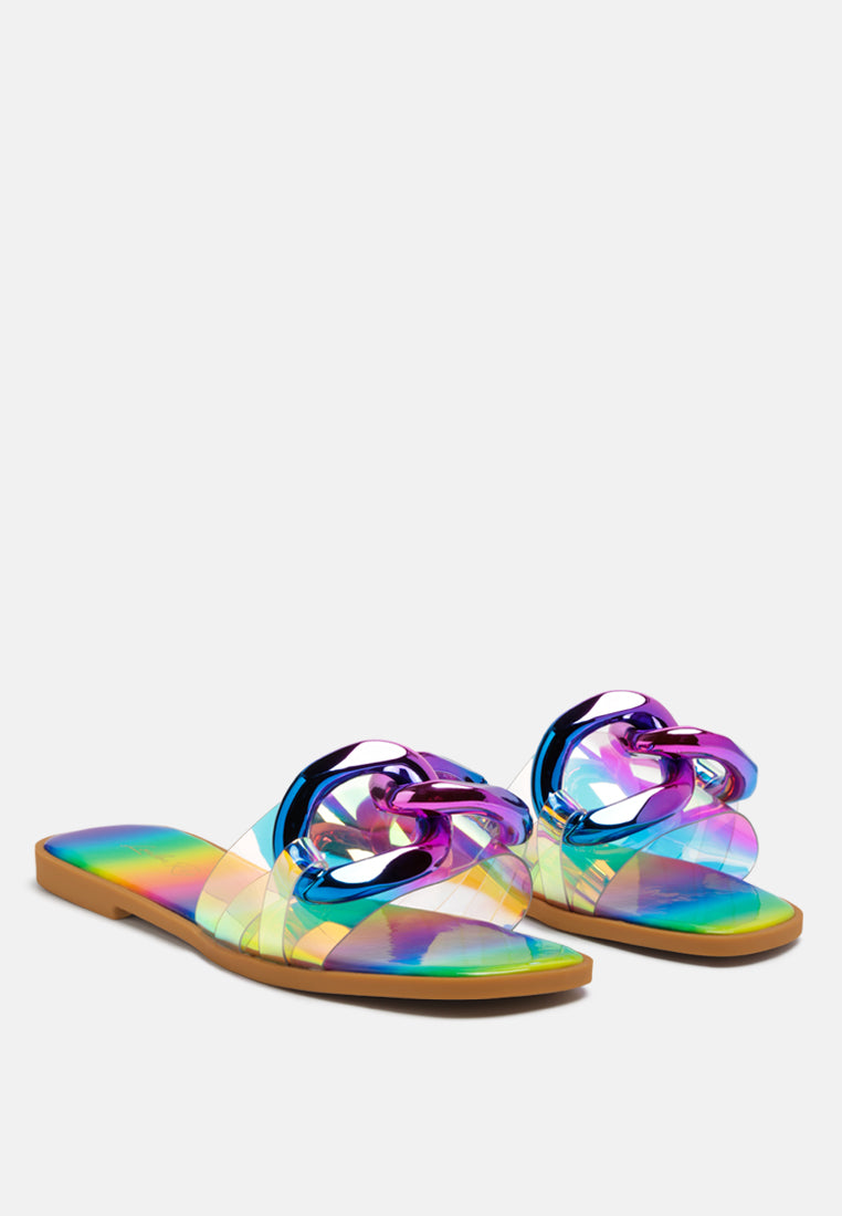 Caroons Clear Slide Flats - Glamourous Grace