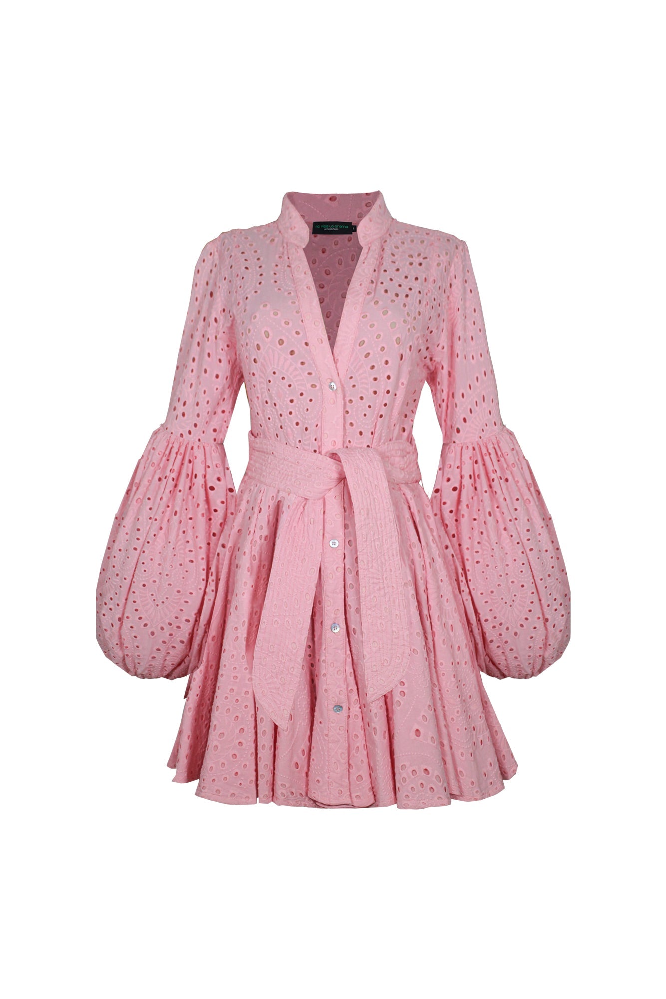 CARTA Y LETRA DRESS EYELET IN PINK EYELET - Glamourous Grace