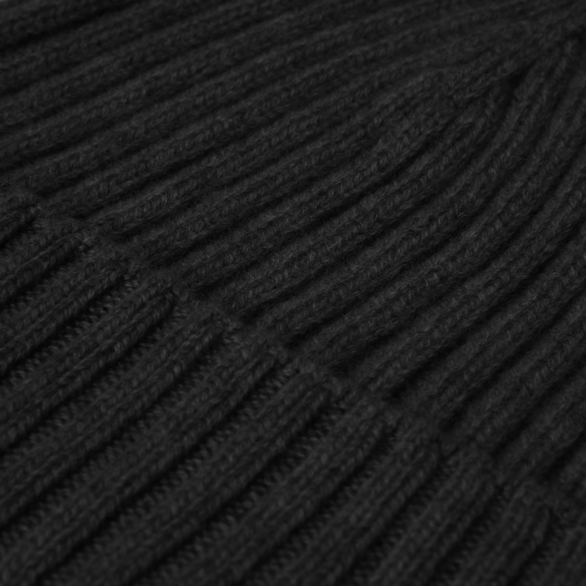 Milano (black) - Italian 100% cashmere ribbed beanie (unisex) - Glamourous Grace
