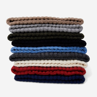 Milano (brown) - Italian 100% cashmere ribbed beanie (unisex) - Glamourous Grace