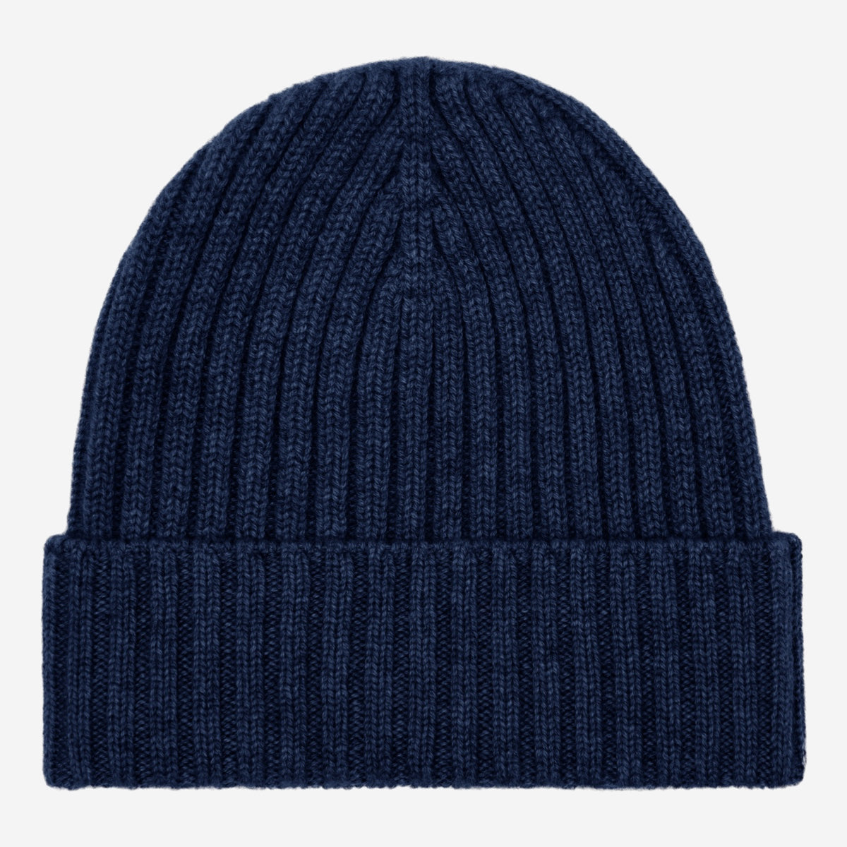 Milano (navy blue) - Italian 100% cashmere ribbed beanie (unisex) - Glamourous Grace