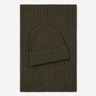 Milano (dark green) - Italian 100% cashmere ribbed beanie (unisex) - Glamourous Grace