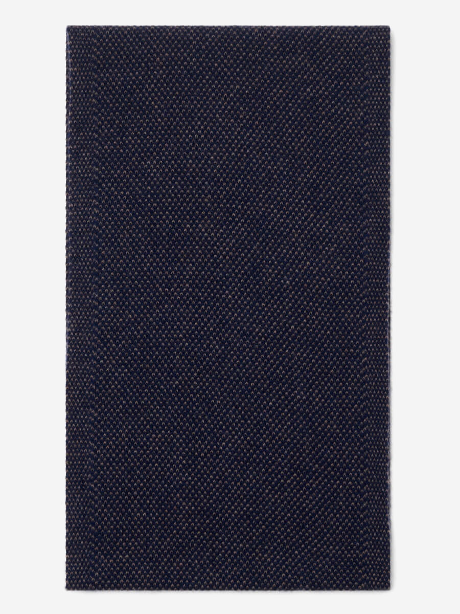 Riccardo (blue & brown) - Italian cashmere scarf with pattern - Glamourous Grace