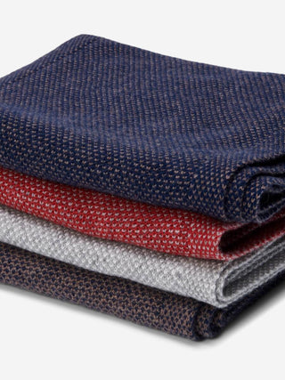 Riccardo (blue & brown) - Italian cashmere scarf with pattern - Glamourous Grace