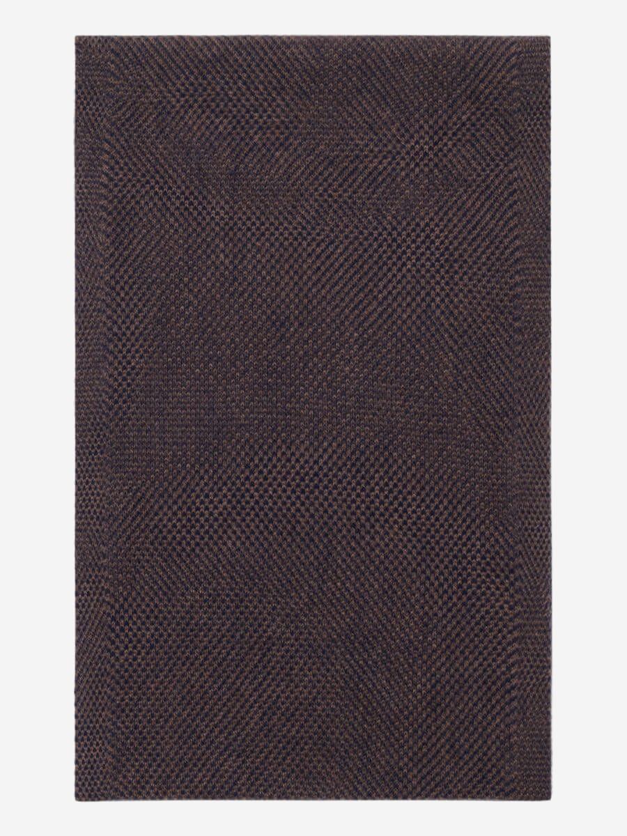 Riccardo (brown & blue) - Italian cashmere scarf with pattern - Glamourous Grace