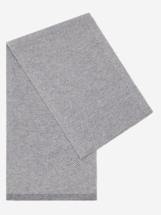 Riccardo (grey & white) - Italian 100% cashmere scarf with pattern - Glamourous Grace