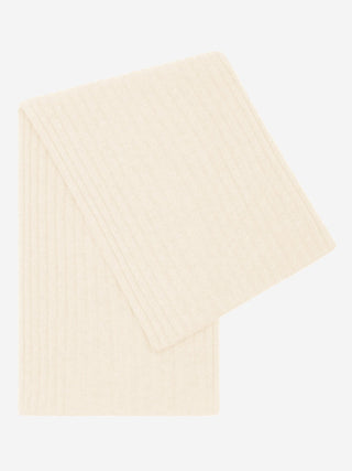 Napoli (cream) - Italian 100% cashmere ribbed scarf (unisex) - Glamourous Grace