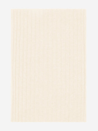 Napoli (cream) - Italian 100% cashmere ribbed scarf (unisex) - Glamourous Grace