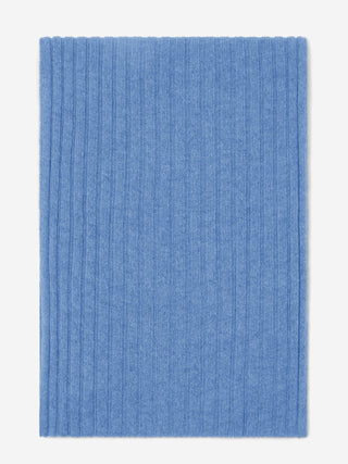 Napoli (light blue) - Italian 100% cashmere ribbed scarf (unisex) - Glamourous Grace