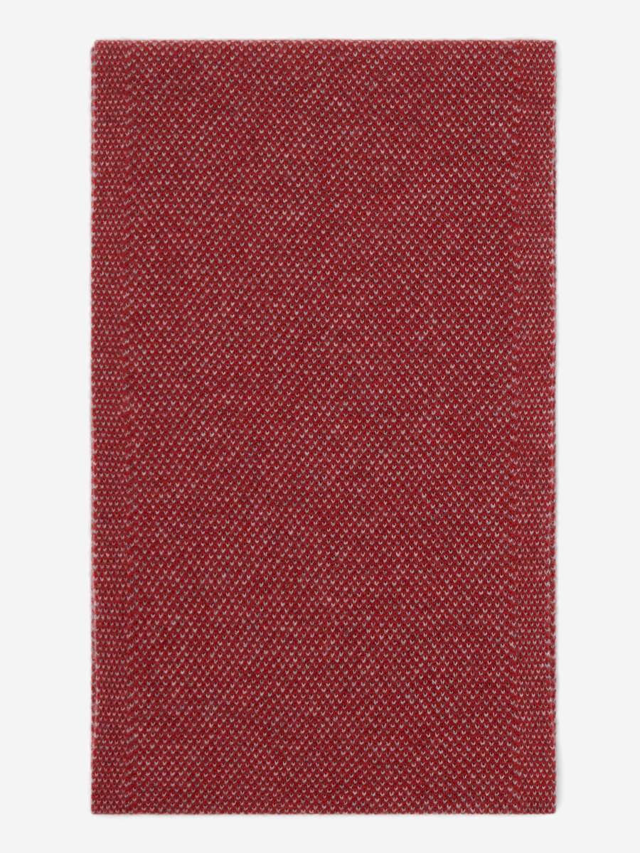 Riccardo (red & grey) - Italian 100% cashmere scarf with pattern - Glamourous Grace