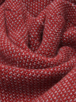 Riccardo (red & grey) - Italian 100% cashmere scarf with pattern - Glamourous Grace