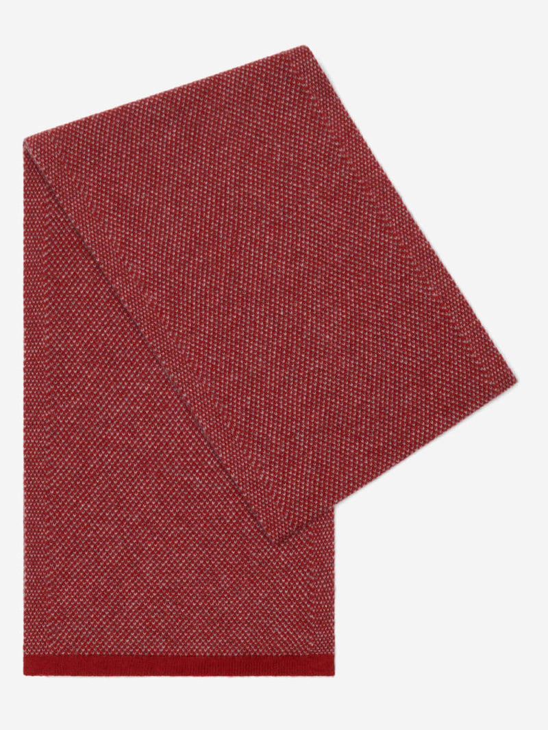 Riccardo (red & grey) - Italian 100% cashmere scarf with pattern - Glamourous Grace