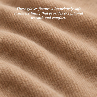 CC3301 (hunter) - Men’s Italian cashmere lined touchscreen leather gloves - Glamourous Grace