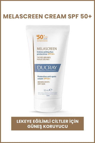 Ducray Melascreen UV Cream SPF 50+ - Anti-Spot Sunscreen for Dry Skin, Pregnancy-Safe