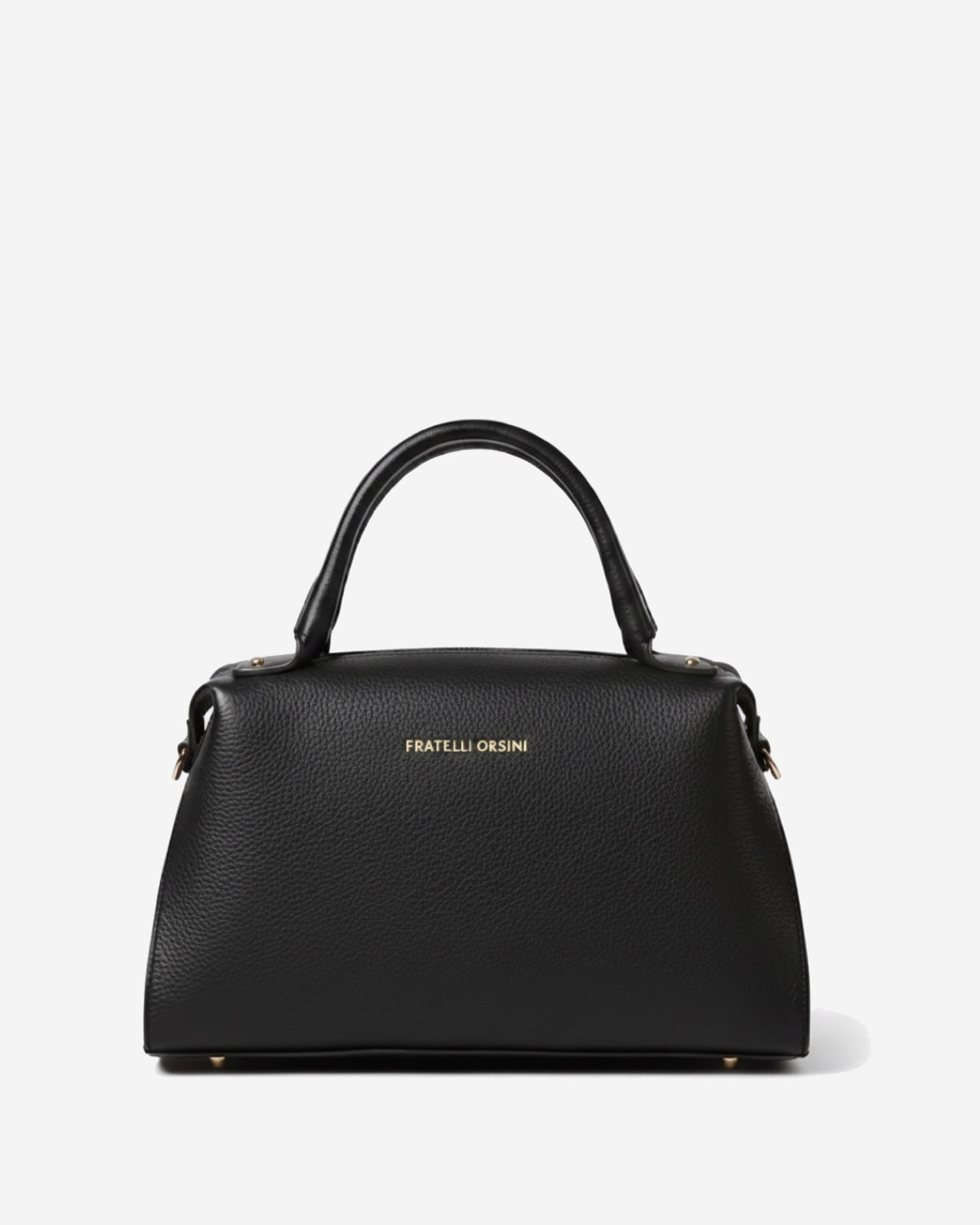 Cecilia (black) - Italian calf leather women’s handbag (with shoulder strap) - Glamourous Grace