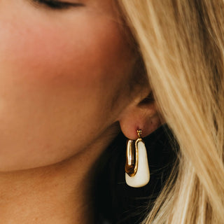 Cha-Cha Resin Hoop Earrings - WATERPROOF