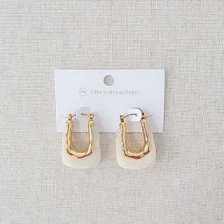 Cha-Cha Resin Hoop Earrings - WATERPROOF