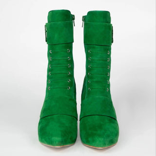 Michaela V Marta Green Suede Knee-High Boots