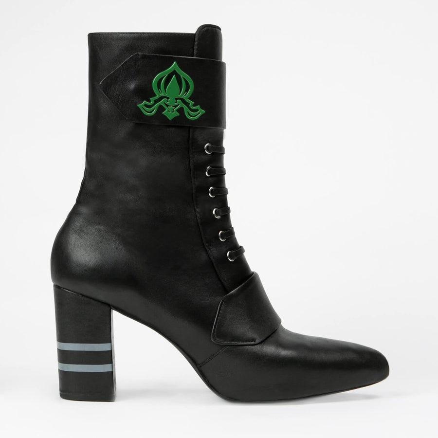Michaela V Marta Black Leather Knee-High Boots