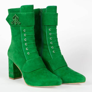 Michaela V Marta Green Suede Knee-High Boots