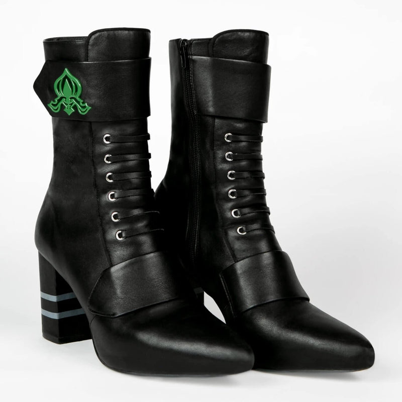 Michaela V Marta Black Leather Knee-High Boots - Glamourous Grace