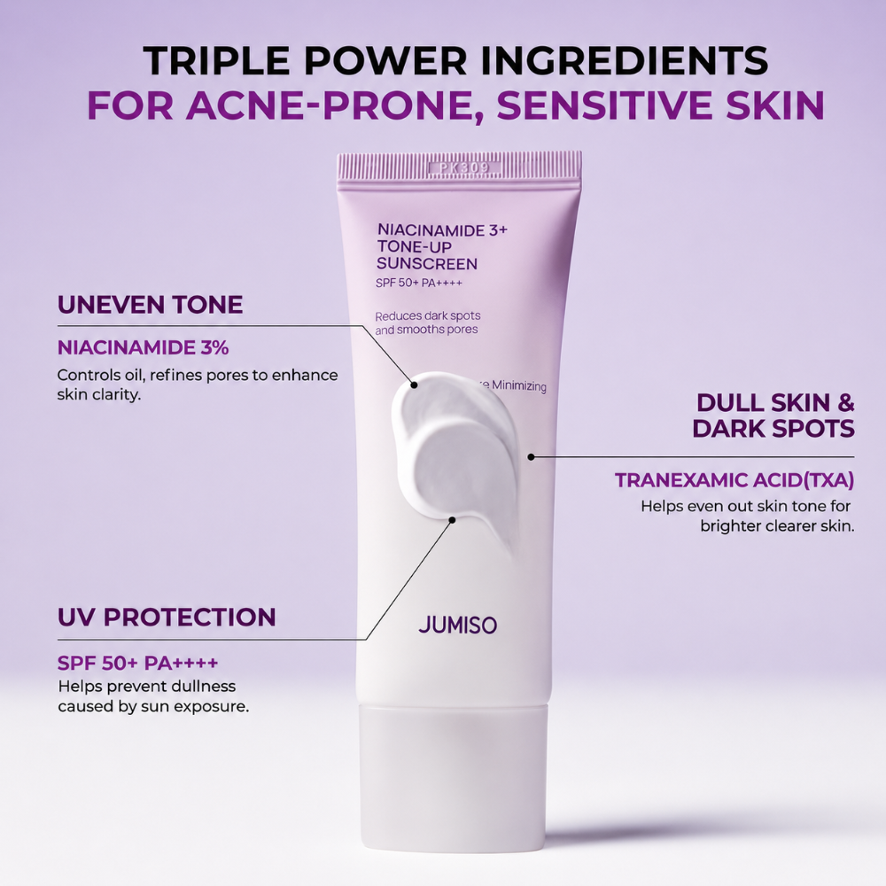 Jumiso Niacinamide 3+ Tone-Up Sunscreen SPF 50+ PA++++ (40ml) - Glamourous Grace