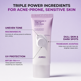 Jumiso Niacinamide 3+ Tone-Up Sunscreen SPF 50+ PA++++ (40ml) - Glamourous Grace