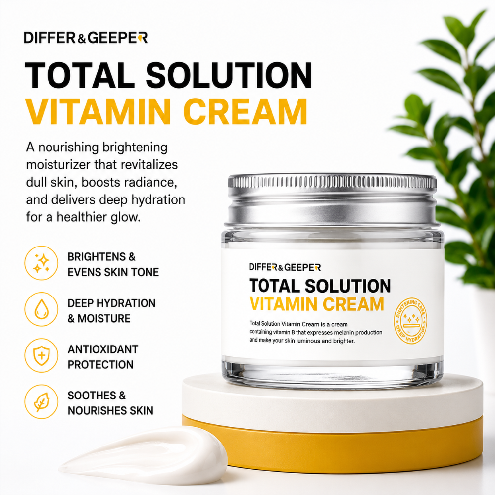 DIFFER&DEEPER Total Solution Vitamin Cream (70g) - Glamourous Grace