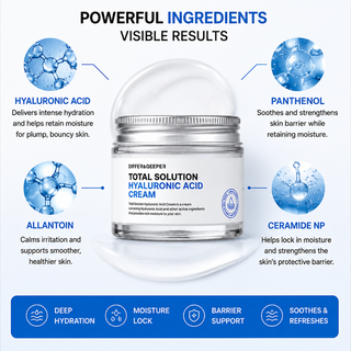 DIFFER&DEEPER Total Solution Hyaluronic Acid Cream (70g) - Glamourous Grace