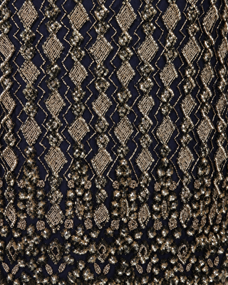 Beaded Midi Dress with Long Sleeves - Glamourous Grace