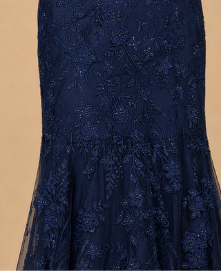 Off Shoulder Long Sleeve Mermaid Gown - Glamourous Grace