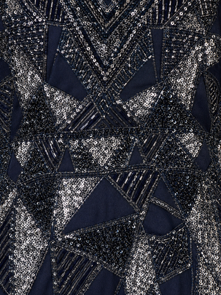V-Neck Beaded Mini Dress with Fringe Details - Glamourous Grace