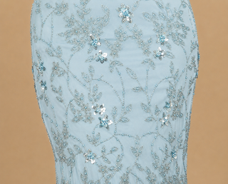 Beaded Midi Dress with Cap Sleeves