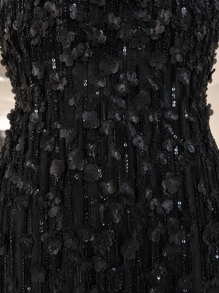 3D Floral Embellished Cap Sleeve Gown | 29181 - Glamourous Grace