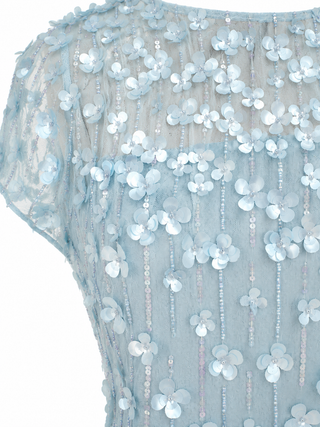 3D Applique Midi Dress with Cap Sleeves | 29186 - Glamourous Grace