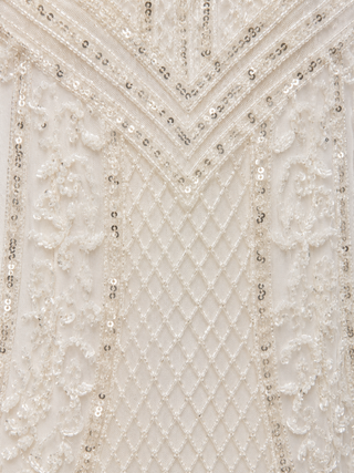 Beaded Gown with Cape Detail - Glamourous Grace