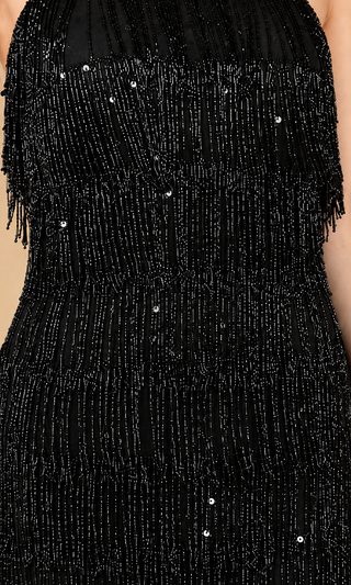 Lara 29488 - Beaded Fringe Cocktail Dress - Glamourous Grace