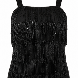 Lara 29488 - Beaded Fringe Cocktail Dress - Glamourous Grace
