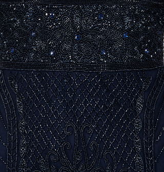 Cape Sleeve V-Neck Beaded Gown | 29356 - Glamourous Grace